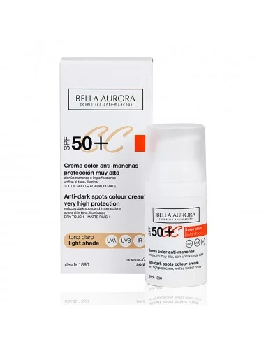 BELLA AURORA - CC CREAM anti-manchas tono claro SPF50+ - 2