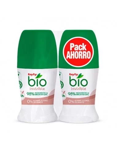 Byly Bio Natural 0% Invisible Desodorante Roll On 2x50ml - 2